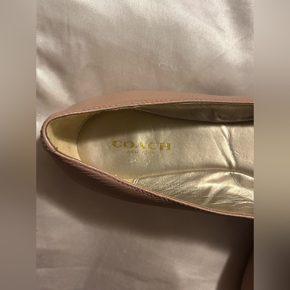 EUC Coach Bianca Pink Pebbled Leather Ballet Flats in Blush Pink Womens Size 8B - Picture 5 of 7